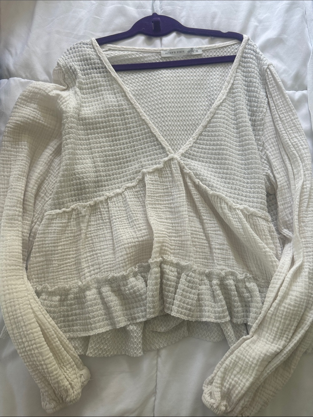 Altar'd State Catarina Long Sleeve Babydoll Top